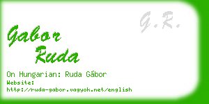 gabor ruda business card